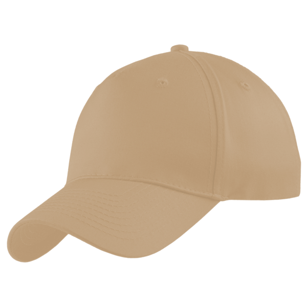 Port Authority Five Panel Twill Cap, Khaki, Left Side view
