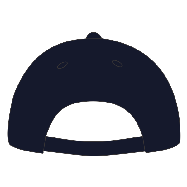 Port Authority Five Panel Twill Cap, Navy, Back view