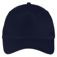 Port Authority Five Panel Twill Cap, Navy, Front view
