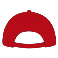 Port Authority Five Panel Twill Cap, Red, Back view