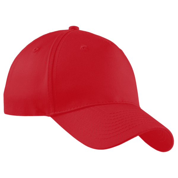 Port Authority Five Panel Twill Cap, Red, Right Side view