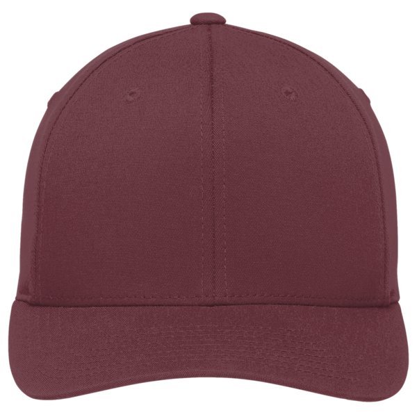 Port Authority Flexfit ® Cotton Twill Cap, Maroon, Front view