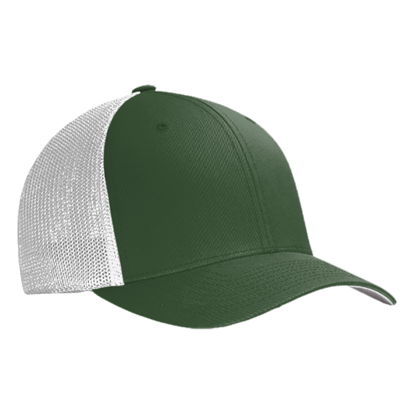 Port Authority Flexfit ® Mesh Back Cap, Forest Green / White, Right Side view