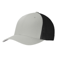Port Authority Flexfit ® Mesh Back Cap, Silver / Black, Left Side view