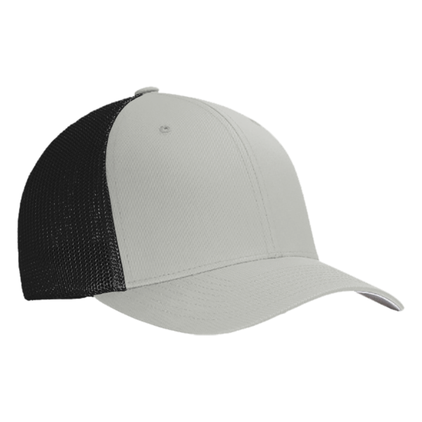 Port Authority Flexfit ® Mesh Back Cap, Silver / Black, Right Side view