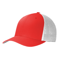 Port Authority Flexfit ® Mesh Back Cap, True Red / White, Left Side view