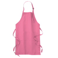 Port Authority Full Length Apron with Pockets, Awareness Pink, Front view