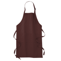 Port Authority Full Length Apron with Pockets, Coffee Bean, Front view