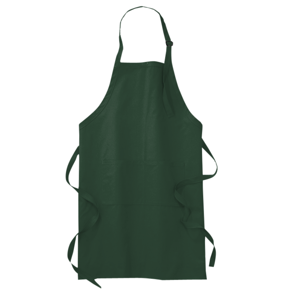 Port Authority Full Length Apron with Pockets, Hunter, Front view
