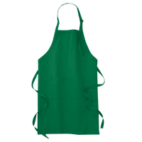 Port Authority Full Length Apron with Pockets, Kelly Green, Front view
