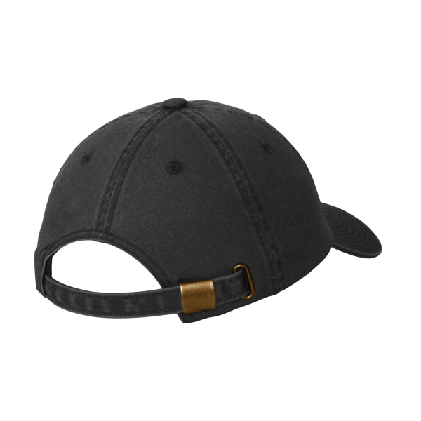 Port Authority Garment Washed Cap, Black, Back view