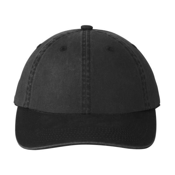 Port Authority Garment Washed Cap, Black, Front view