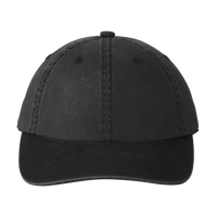Port Authority Garment Washed Cap, Black, Front view