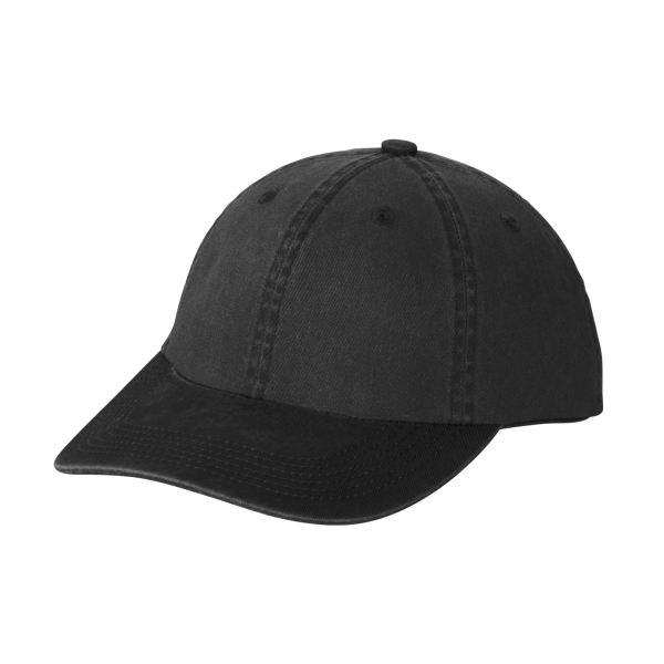 Port Authority Garment Washed Cap, Black, Left Side view