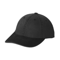 Port Authority Garment Washed Cap, Black, Left Side view