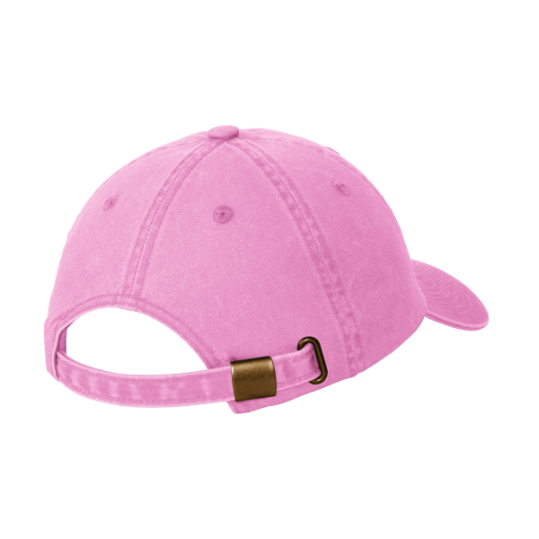 Port Authority Garment Washed Cap, Bright Pink, Back view