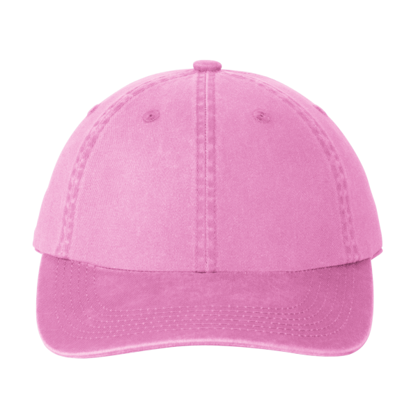 Port Authority Garment Washed Cap, Bright Pink, Front view