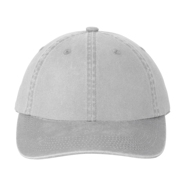 Port Authority Garment Washed Cap, Chrome, Front view