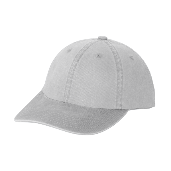 Port Authority Garment Washed Cap, Chrome, Left Side view