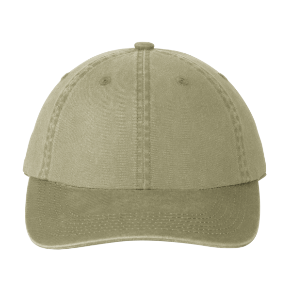 Port Authority Garment Washed Cap, Khaki, Front view