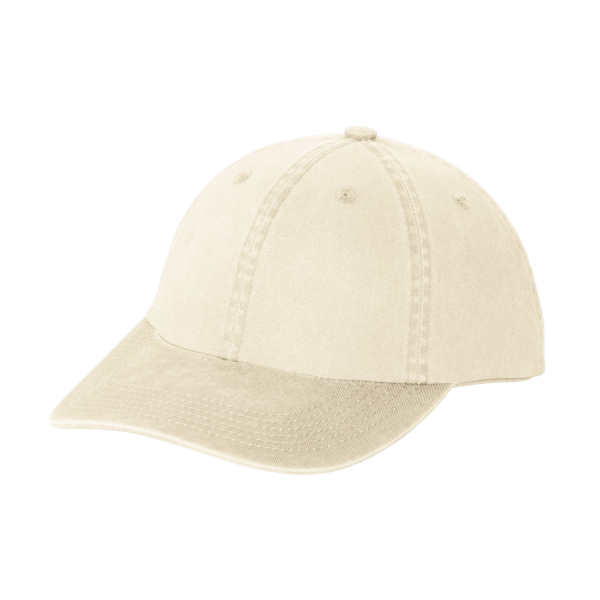 Port Authority Garment Washed Cap, Stone, Left Side view