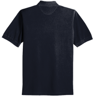 Port Authority Heavyweight Cotton Pique Polo, Navy, Back view