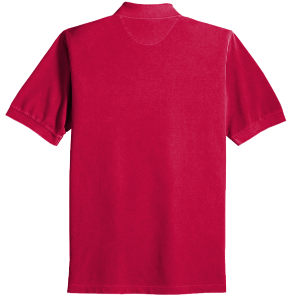 Port Authority Heavyweight Cotton Pique Polo, Red, Back view