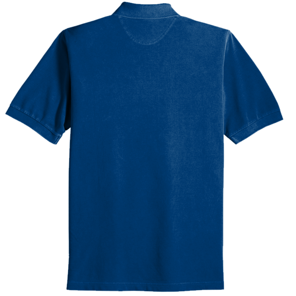 Port Authority Heavyweight Cotton Pique Polo, Royal, Back view