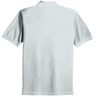 Port Authority Heavyweight Cotton Pique Polo, White, Back view