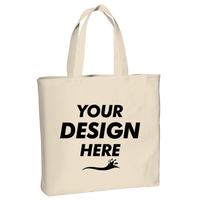 Port Authority Ideal Twill Convention Tote, Natural, Front view, Mockup