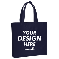 Port Authority Ideal Twill Convention Tote, Navy, Front view, Mockup