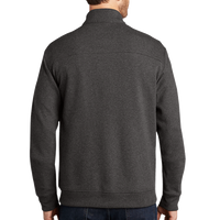 Port Authority Interlock Full Zip, Charcoal Heather / Medium Heather Grey, Back view