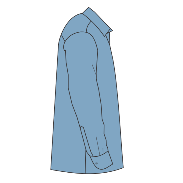 Port Authority Long Sleeve Carefree Poplin Shirt, Carolina Blue, Right Sleeve view