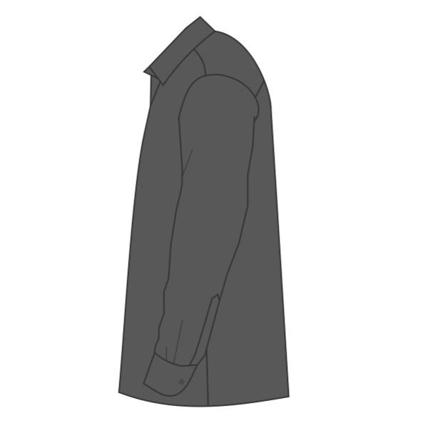 Port Authority Long Sleeve Carefree Poplin Shirt, Graphite, Left Sleeve view