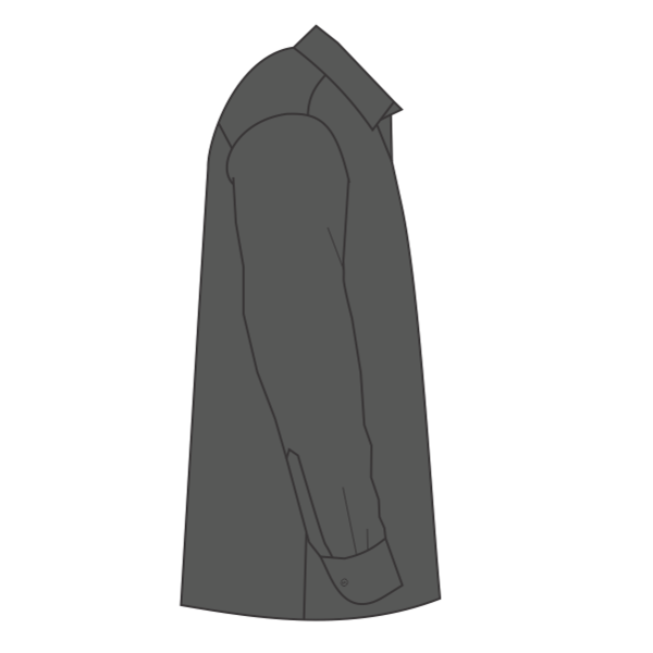 Port Authority Long Sleeve Carefree Poplin Shirt, Graphite, Right Sleeve view
