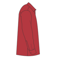 Port Authority Long Sleeve Carefree Poplin Shirt, Rich Red, Right Sleeve view