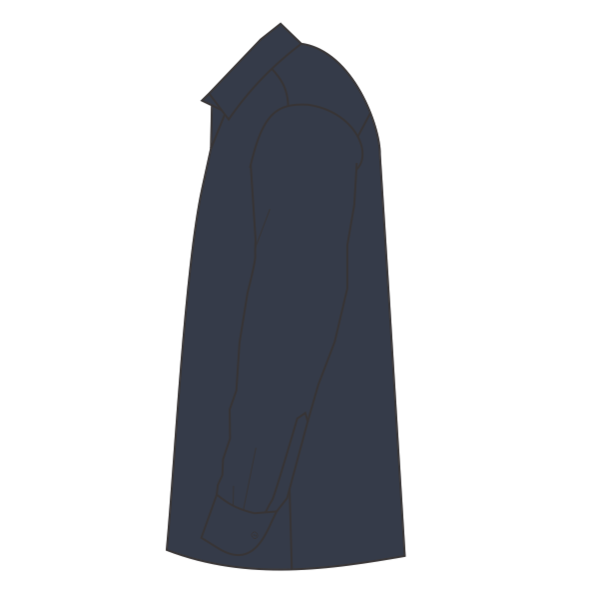 Port Authority Long Sleeve Carefree Poplin Shirt, River Blue Navy, Left Sleeve view