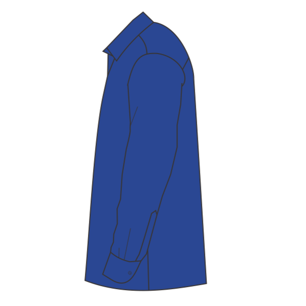 Port Authority Long Sleeve Carefree Poplin Shirt, True Royal, Left Sleeve view