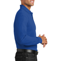 Port Authority Long Sleeve Core Classic Pique Polo, True Royal, Right Sleeve view