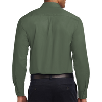 Port Authority Long Sleeve Easy Care Shirt, Clover Green / Clover Green, Back view