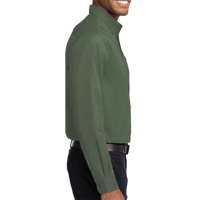Port Authority Long Sleeve Easy Care Shirt, Clover Green / Clover Green, Right Sleeve view