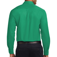 Port Authority Long Sleeve Easy Care Shirt, Court Green / Court Green, Back view