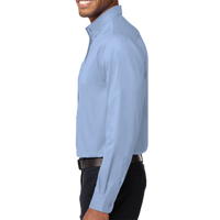 Port Authority Long Sleeve Easy Care Shirt, Light Blue / Light Stone, Left Sleeve view