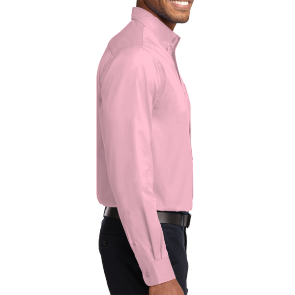 Port Authority Long Sleeve Easy Care Shirt, Light Pink / Light Pink, Right Sleeve view