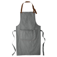 Port Authority Market Full Length Bib Apron, Ash Grey, Front view