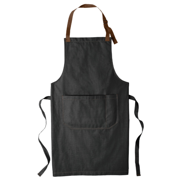 Port Authority Market Full Length Bib Apron, Dark Midnight, Front view