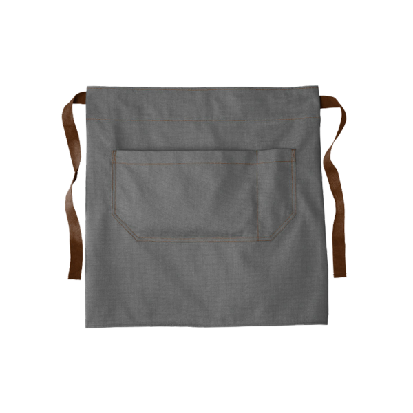 Port Authority Market Half Bistro Apron, Ash Grey, Front view