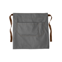 Port Authority Market Half Bistro Apron, Ash Grey, Front view