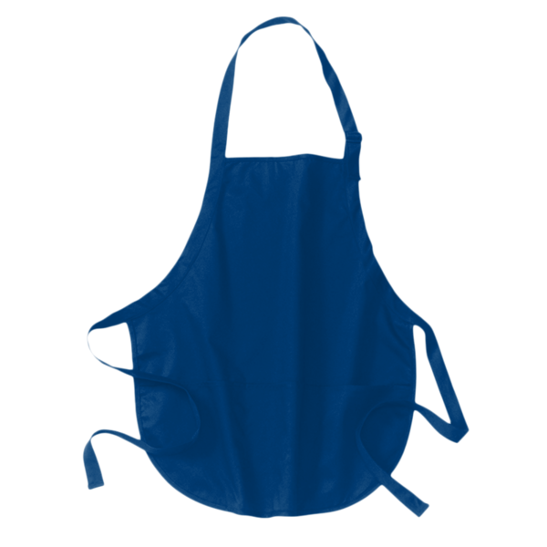 Port Authority Medium Length Apron with Pouch Pockets, Royal, Front view