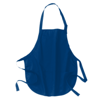 Port Authority Medium Length Apron with Pouch Pockets, Royal, Front view